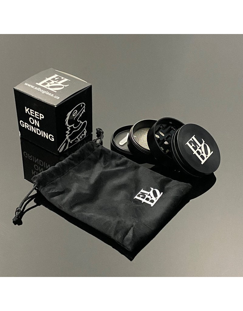 Elbo - Black 70mm & 55mm  Luxury 4 Piece Grinder - Stainless V2