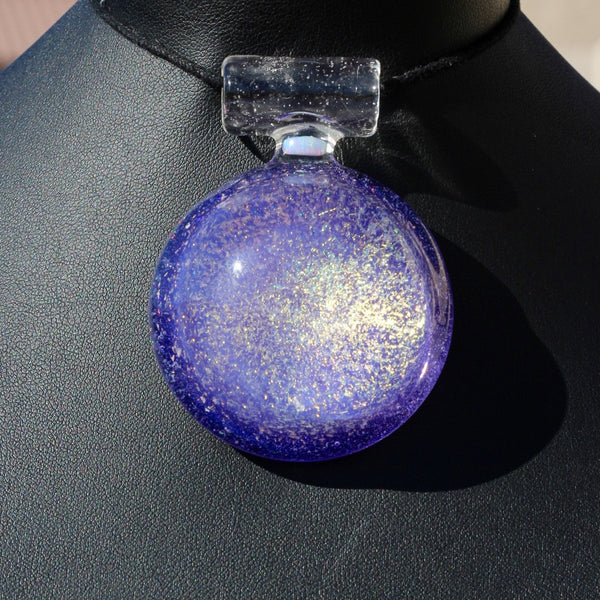 Purple Lollipop Dicro w/ opal Pendent