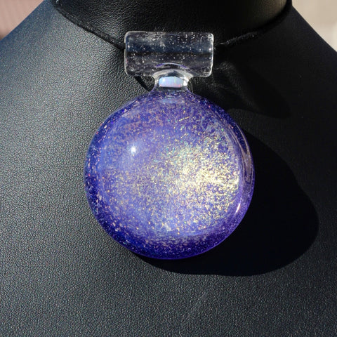 Purple Lollipop Dicro w/ opal Pendent