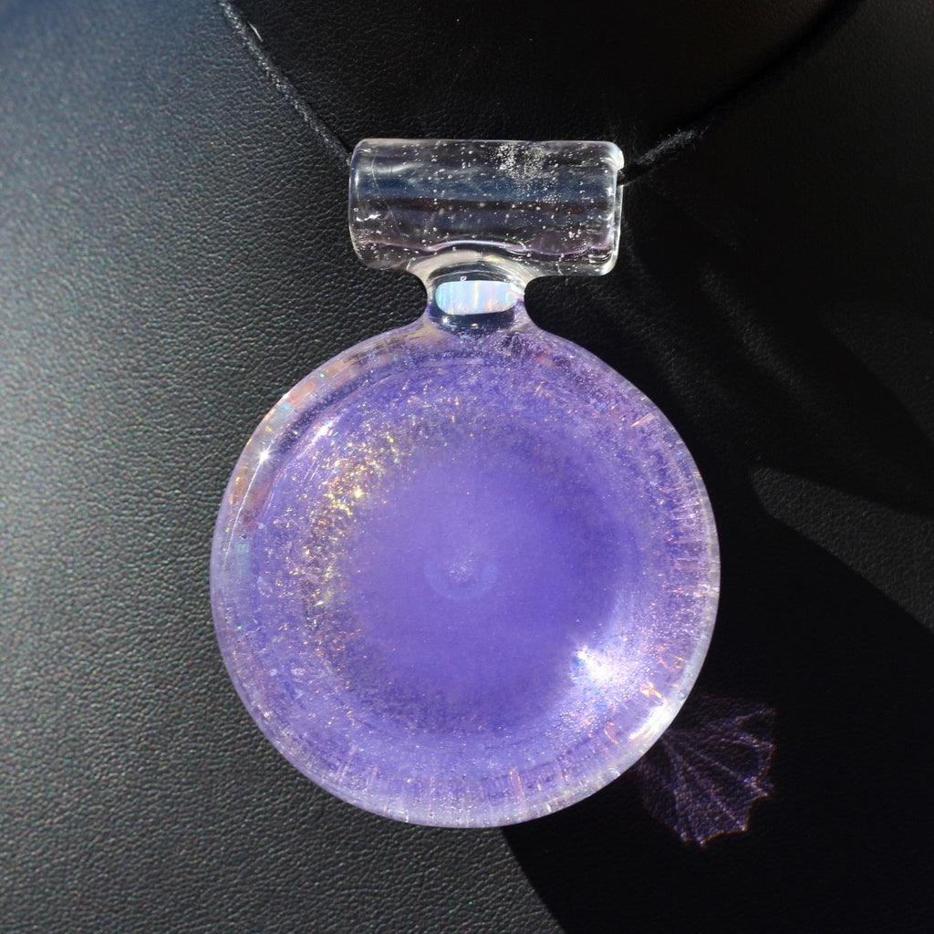 Purple Lollipop Dicro w/ opal Pendent