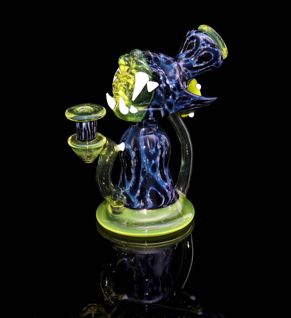 Pinky Blue Spruce Jaguar recycler w/ Pendant & Carb Cap
