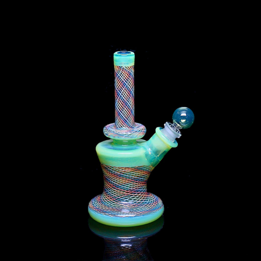 Jeff Heath Glass,  Slyme and Rainbow Reticello Tube🌈