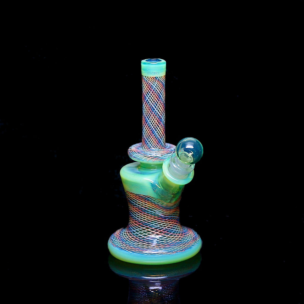 Jeff Heath Glass,  Slyme and Rainbow Reticello Tube🌈