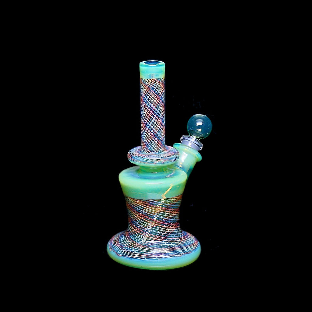 Jeff Heath Glass,  Slyme and Rainbow Reticello Tube🌈