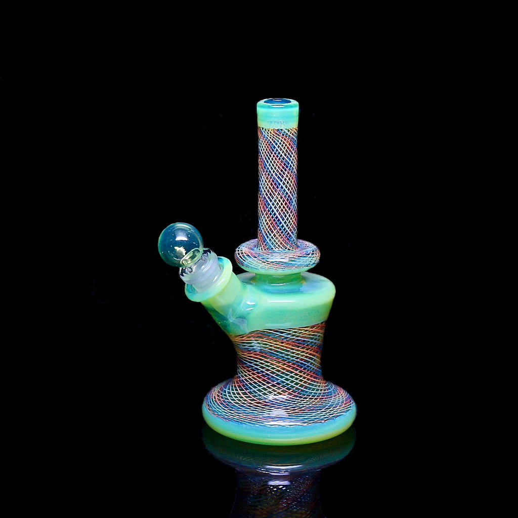 Jeff Heath Glass,  Slyme and Rainbow Reticello Tube🌈