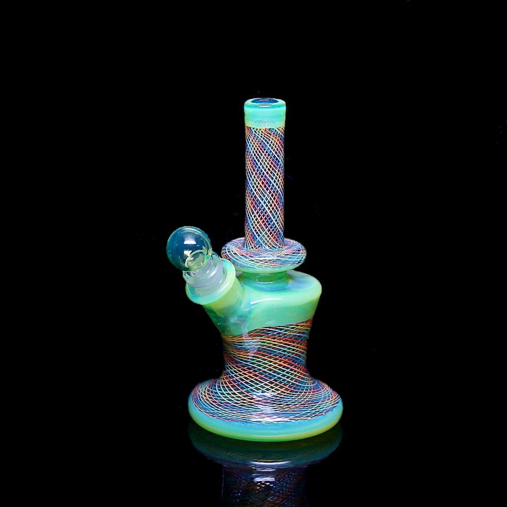 Jeff Heath Glass,  Slyme and Rainbow Reticello Tube🌈