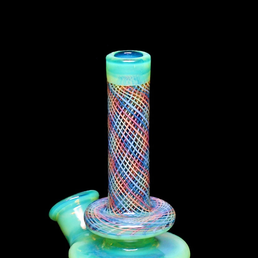 Jeff Heath Glass,  Slyme and Rainbow Reticello Tube🌈