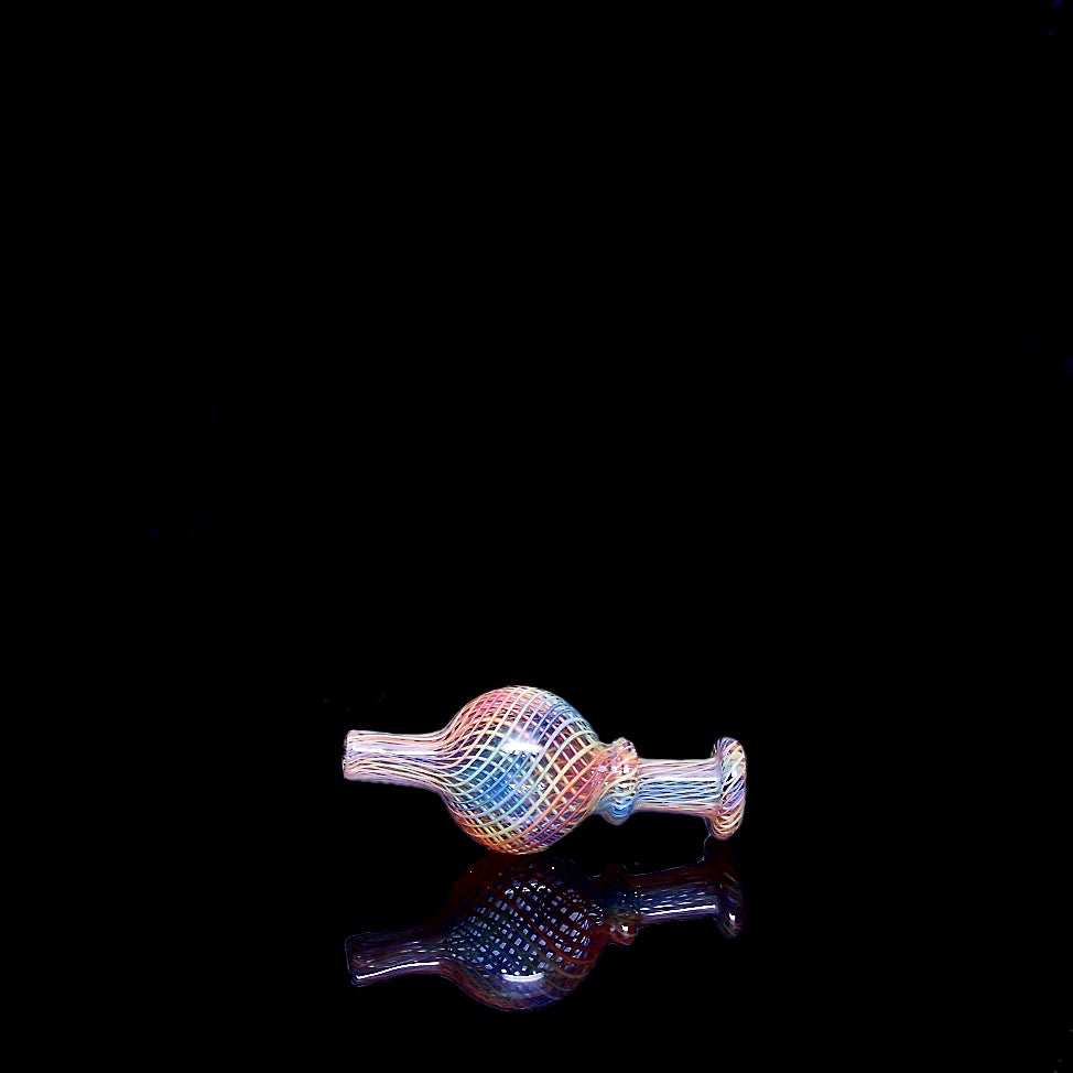 Rainbow 🌈 Reticello and Moonstone 🌚 stirrup bottle By Jeff Heath