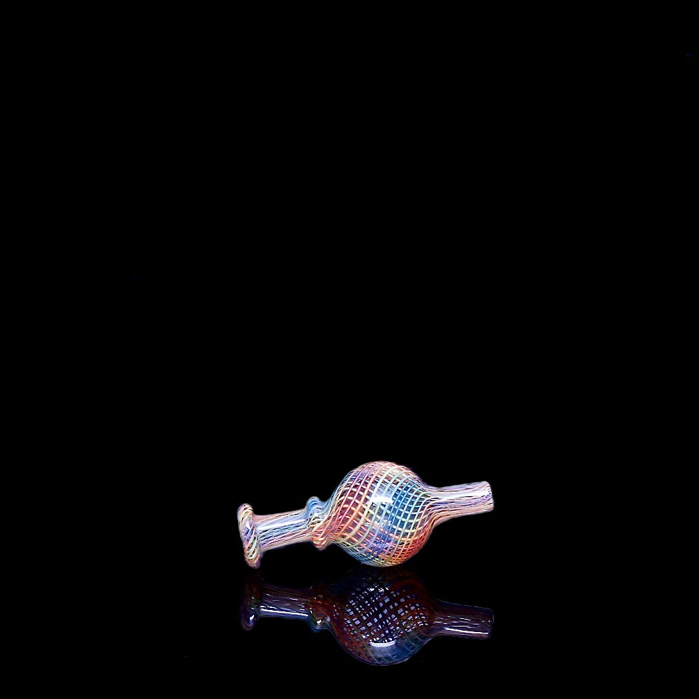 Rainbow 🌈 Reticello and Moonstone 🌚 stirrup bottle By Jeff Heath