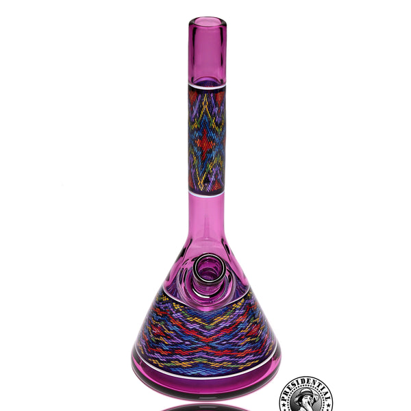 John W Glass Gold Amethyst Flask