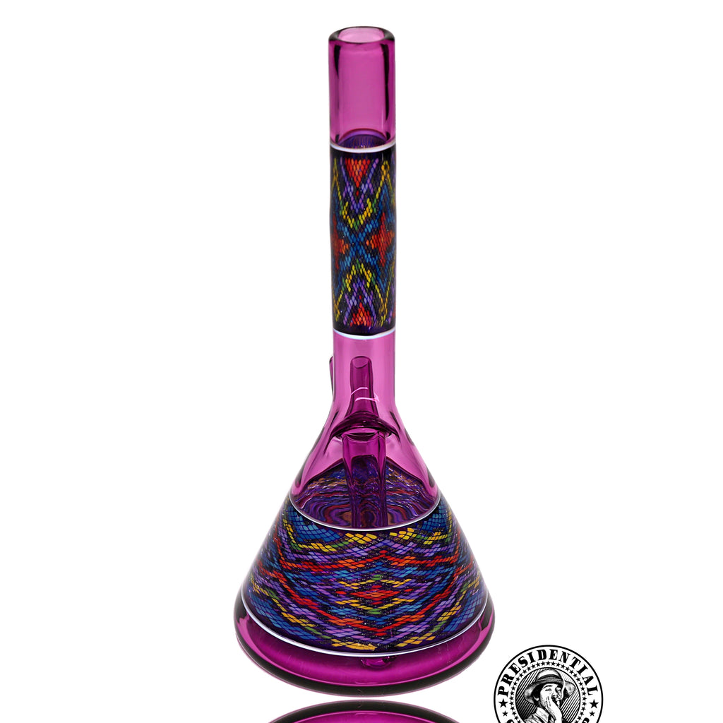 John W Glass Gold Amethyst Flask