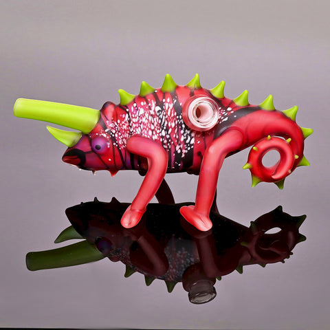 Hardman Art Glass-Red Chameleon