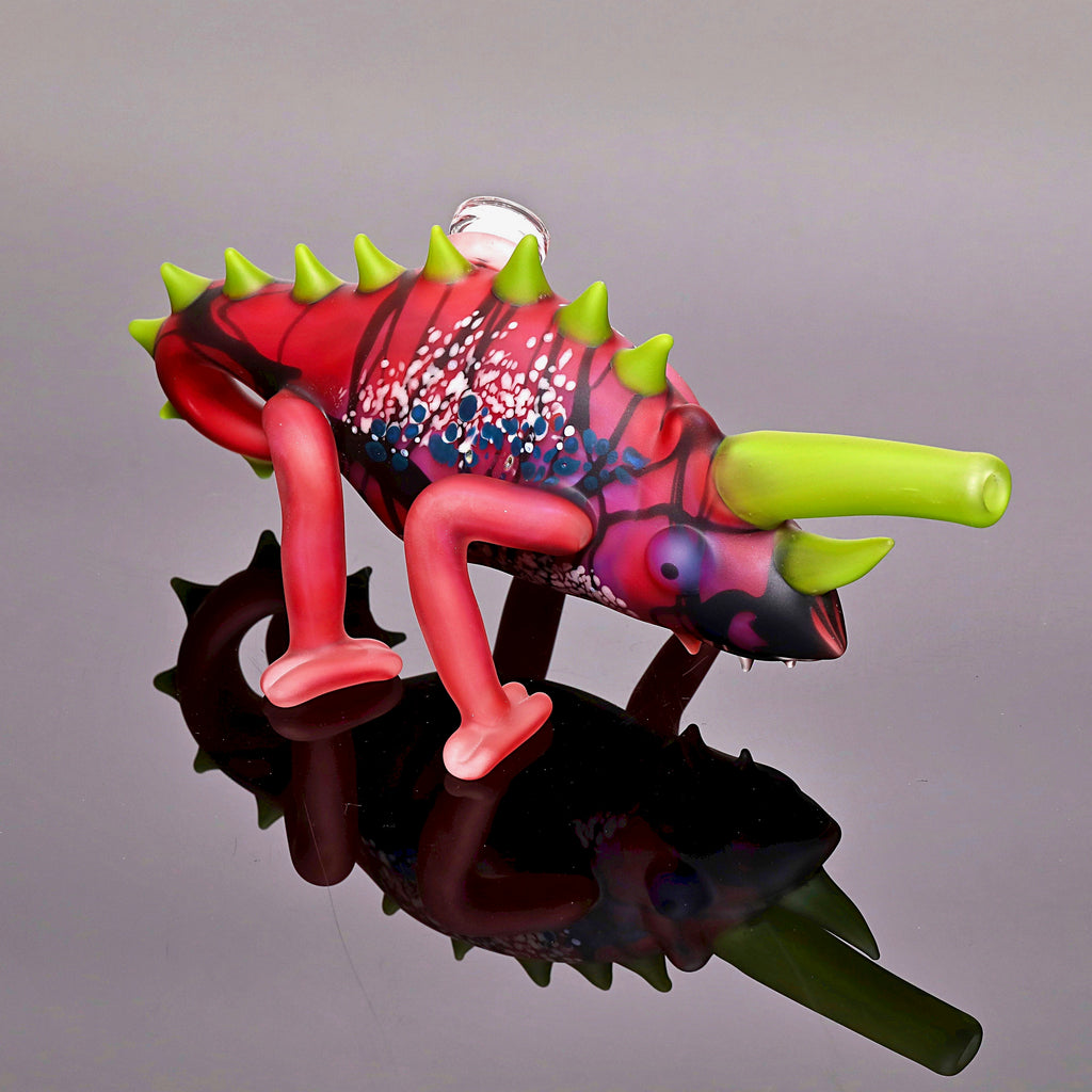 Hardman Art Glass-Red Chameleon