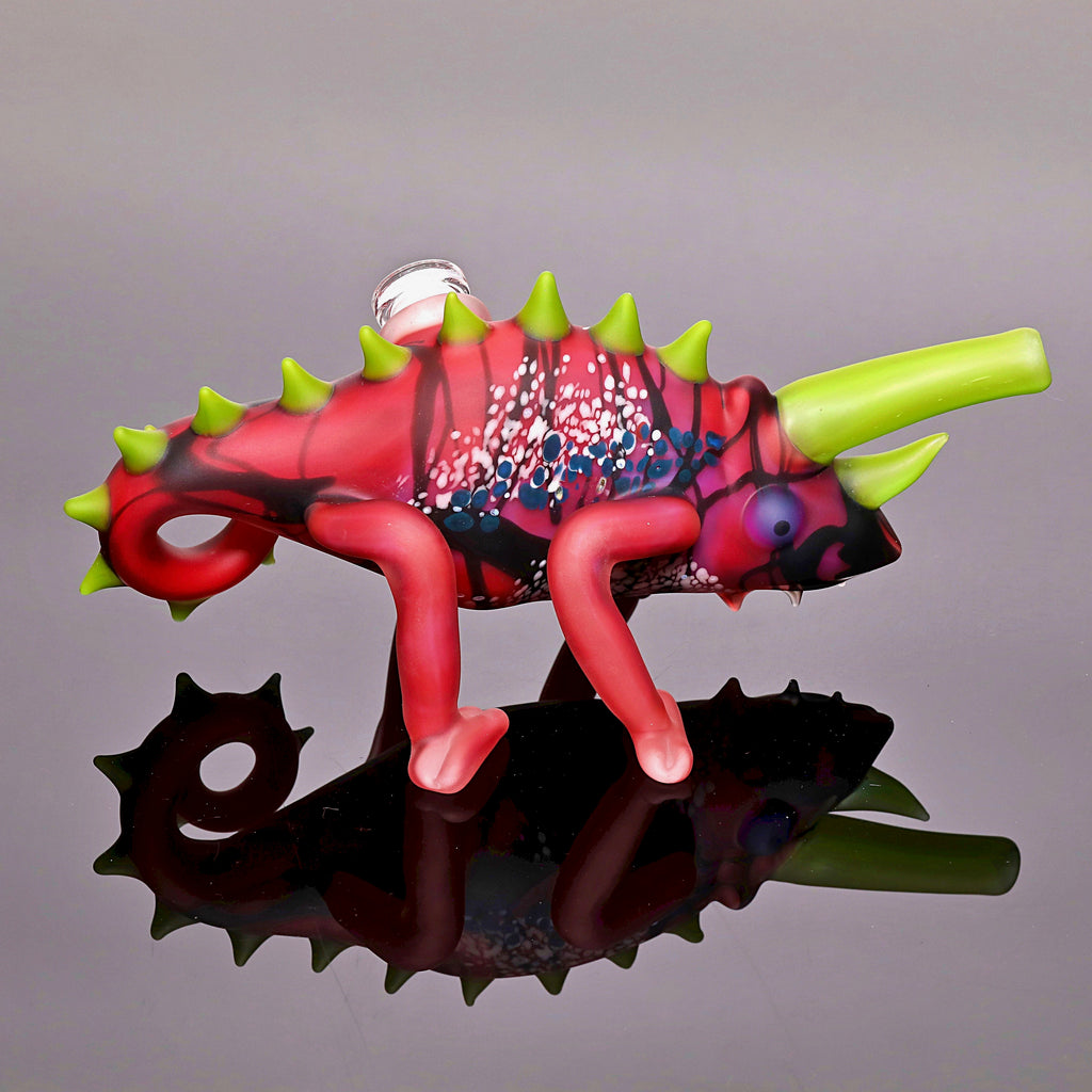 Hardman Art Glass-Red Chameleon