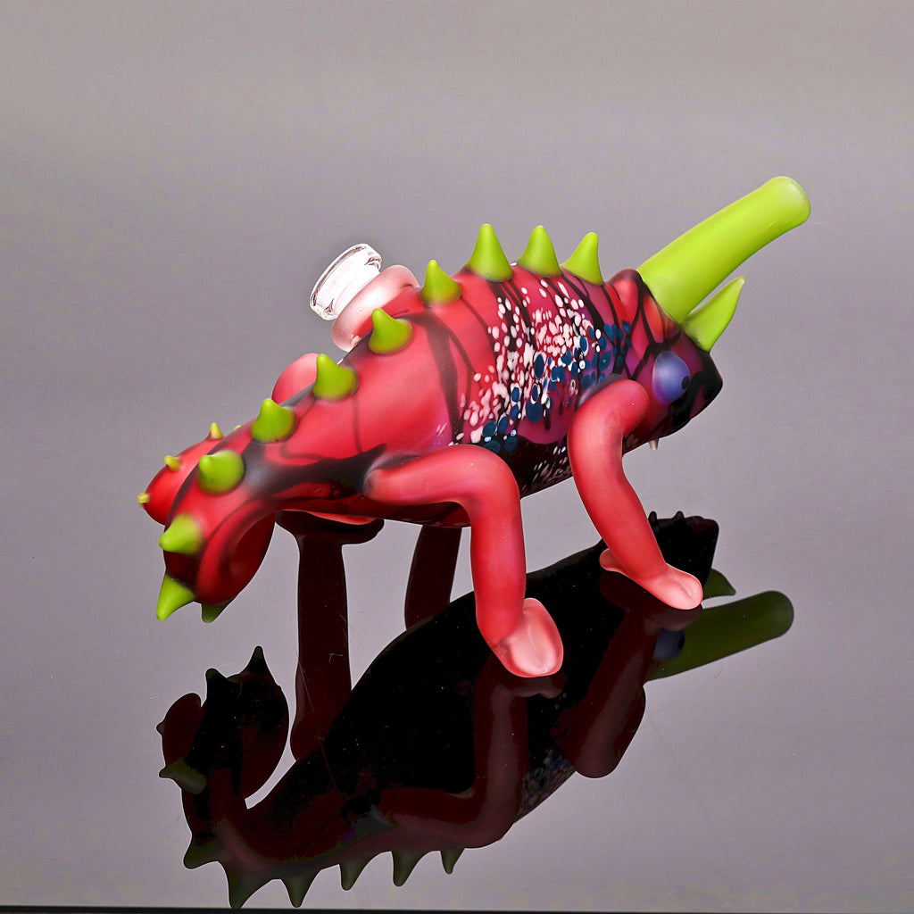 Hardman Art Glass-Red Chameleon