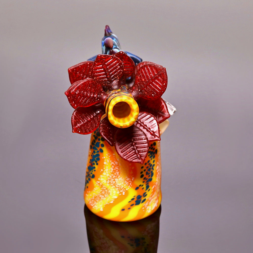 Hardman Art Glass-Chameleon Leaf Rig