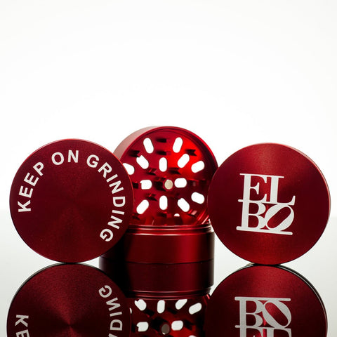 Elbo - Red 70mm & 55mm Luxury 4 Piece Grinder - Stainless v2