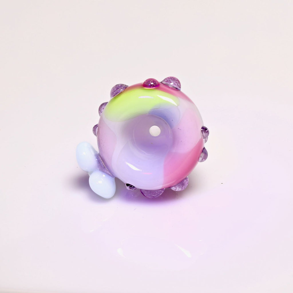 Bambi Glass Purple Lollipop, Blue V And Cotton Candy 14mm Slide