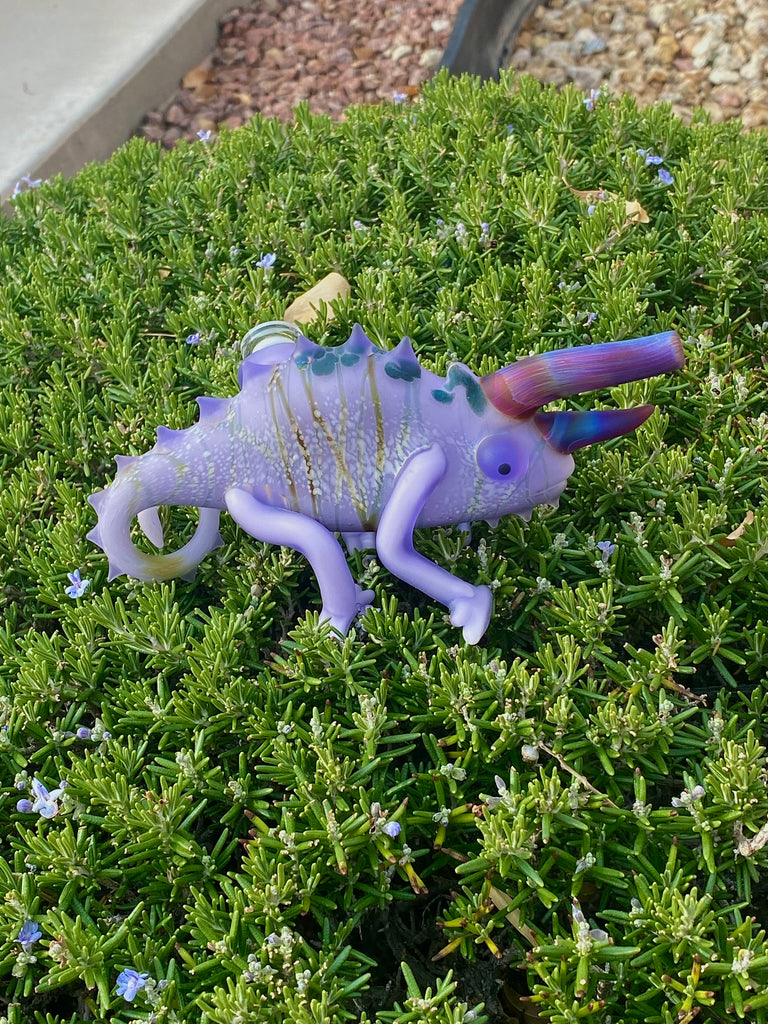 Hardman Art Glass-Purple Rain Chameleon