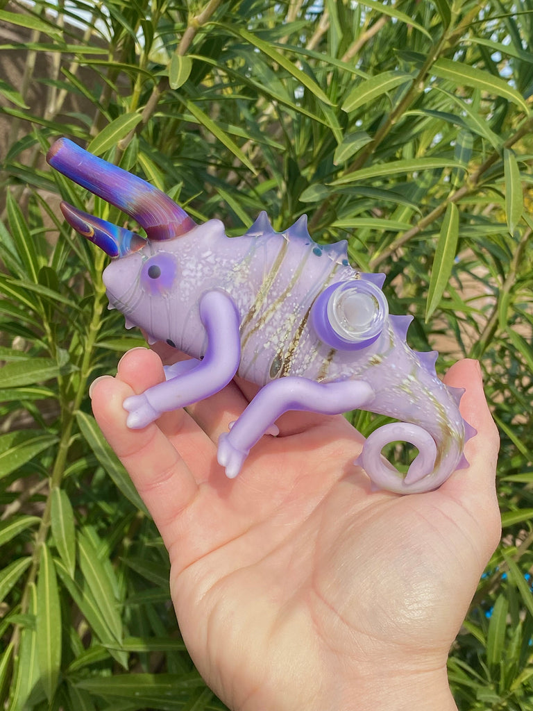 Hardman Art Glass-Purple Rain Chameleon