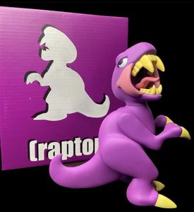 Elbo-Purple Raptor Vinyl Toy (12 inch) & (6 inch)