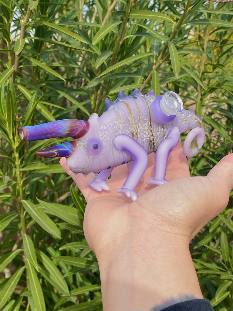 Hardman Art Glass-Purple Rain Chameleon