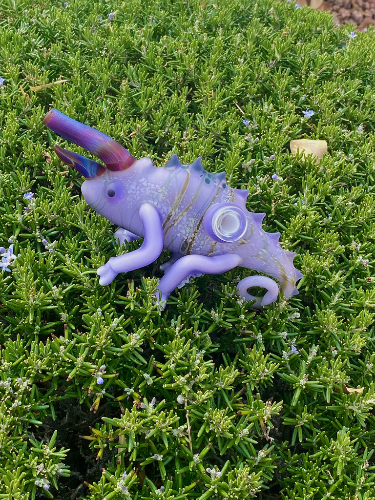 Hardman Art Glass-Purple Rain Chameleon