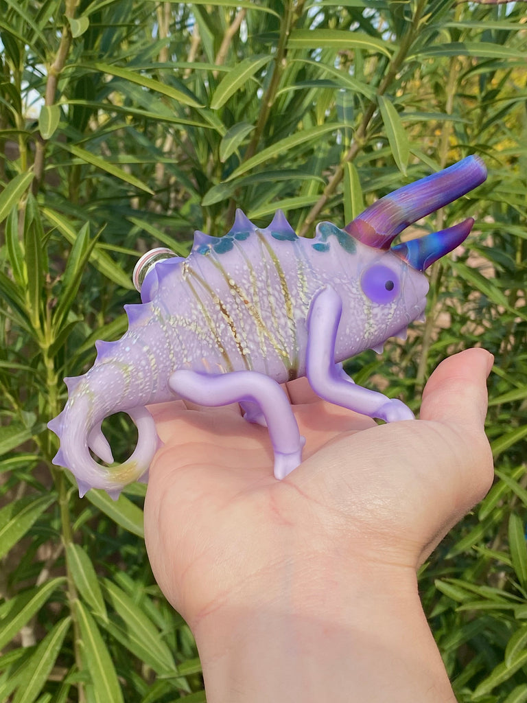 Hardman Art Glass-Purple Rain Chameleon