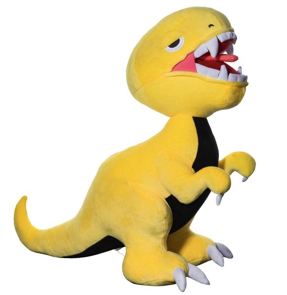 Elbo-Yellow Open Mouth Raptor Plush Toy 28"